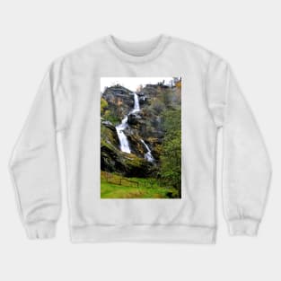 Waterfall Flamsdalen Valley Flam Norway Crewneck Sweatshirt